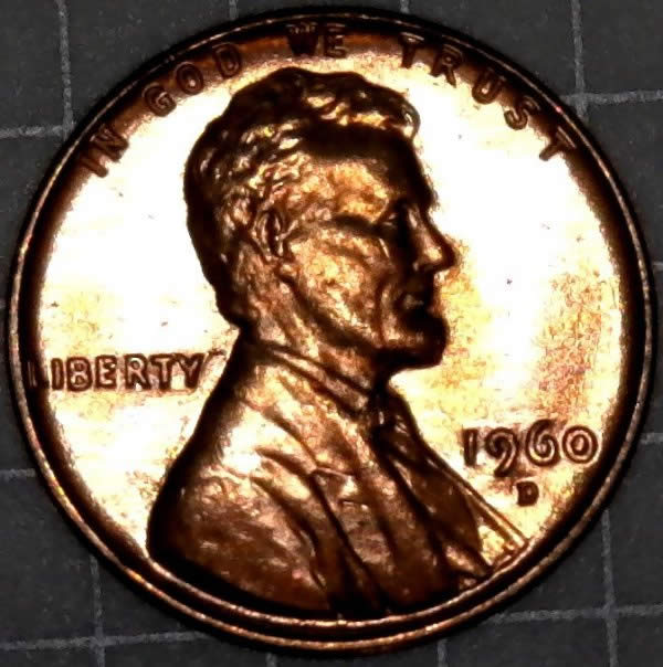 1960-D-Lincoln-Memorial-Cent-With-Die-Clash-On-Reverse-From-OBW-BU-Roll